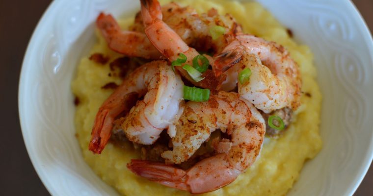 Cajun Inspired Shrimp and Italian Grits (Polenta)