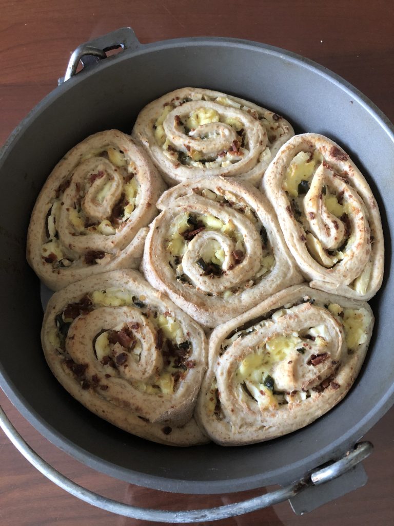 Jalapeño Popper Rolls in Dutch Oven