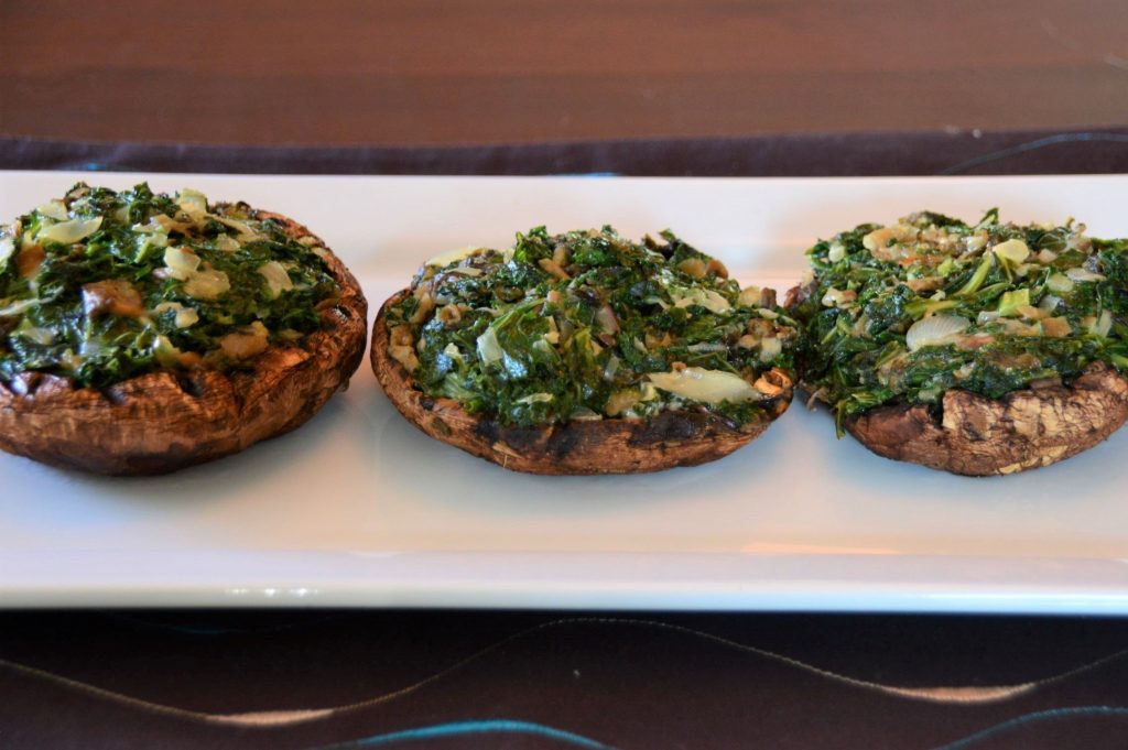 Stuffed Portabello - Kale and Pickled Mustard Cabbage