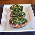 Stuffed Portabello Kale and Pickled Mustard Cabbage