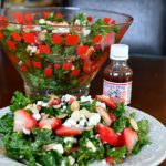 Strawberry Kale Salad with Blues Hog Tennessee Red Dressing
