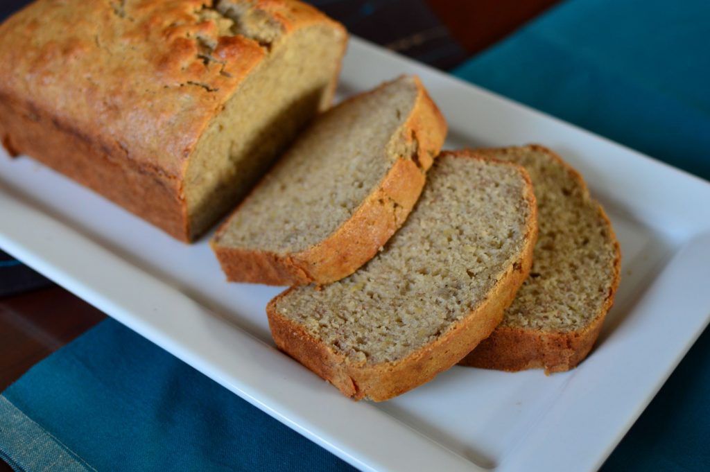 Over mixed banana bread
