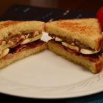 Peanut Butter Spiced Banana Bacon Brioche Sandwich