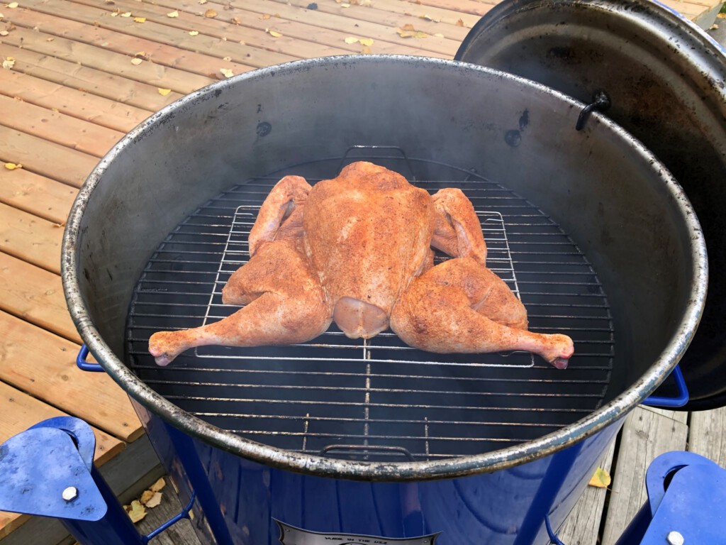 Spatchcock Turkey on Smoker