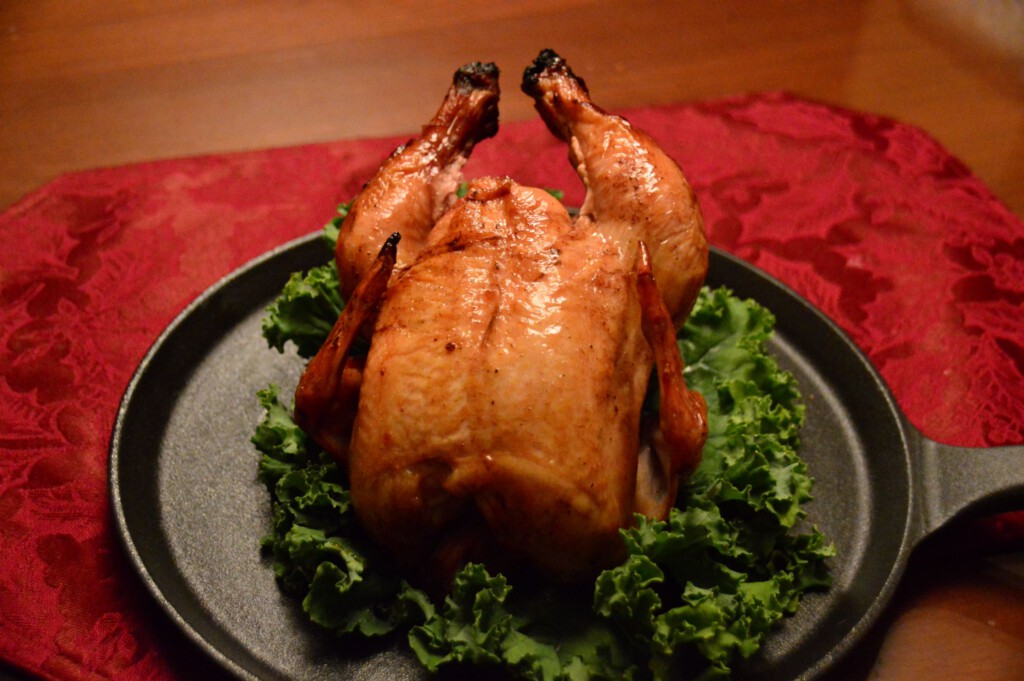 Cornish Hen smoked in DIY Tin Can Smoker