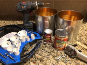 Materials for DIY Tin Can Smoker