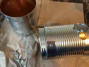 Connector inner connector ring to lower can of DIY Tin Can Smoker