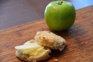 Apple Cider Biscuit with Pepper Jelly and Apple Slices