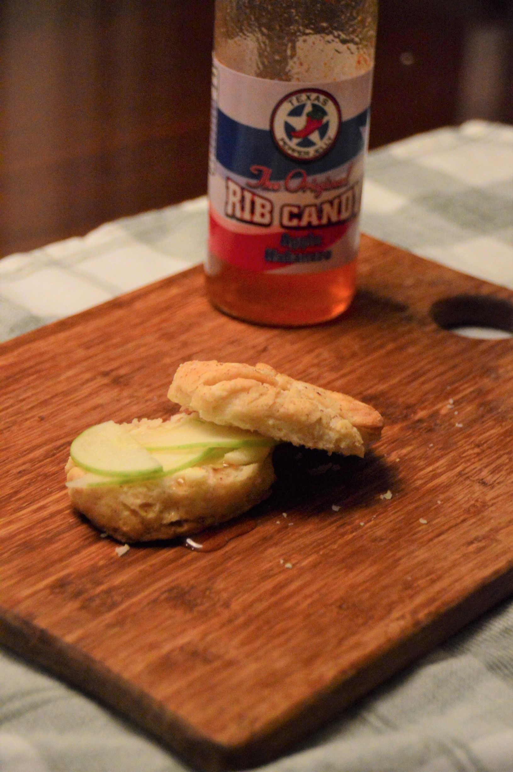 Apple Cider Biscuits with Pepper Jelly and Apple Slices