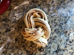 Cinnamon Almond Braided Bread - Tuck Ends underneath