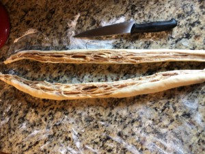 Cinnamon Almond Knotted Bread - Roll cut face upwards