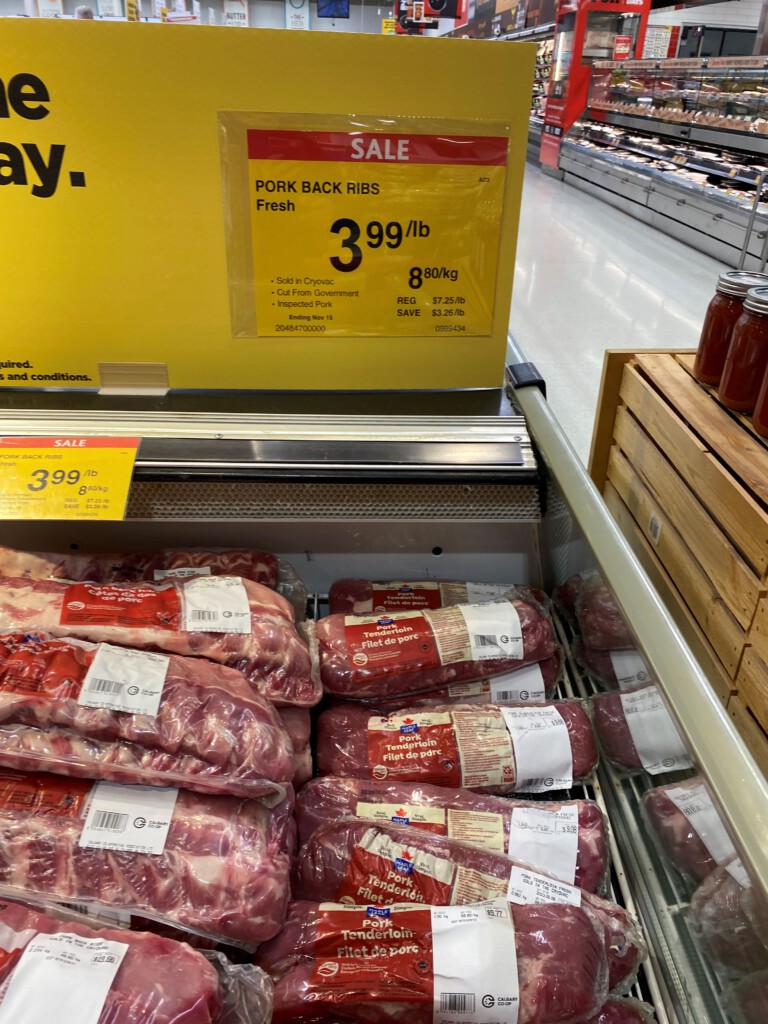 How to Make Meals Affordable - grocery store pork sale