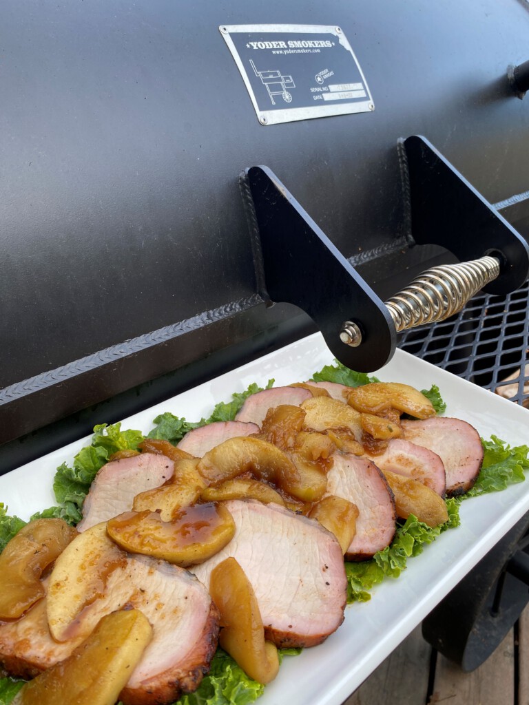 Smoked Center Cut Pork Loin with Apple & Cider Vinegar Sauce