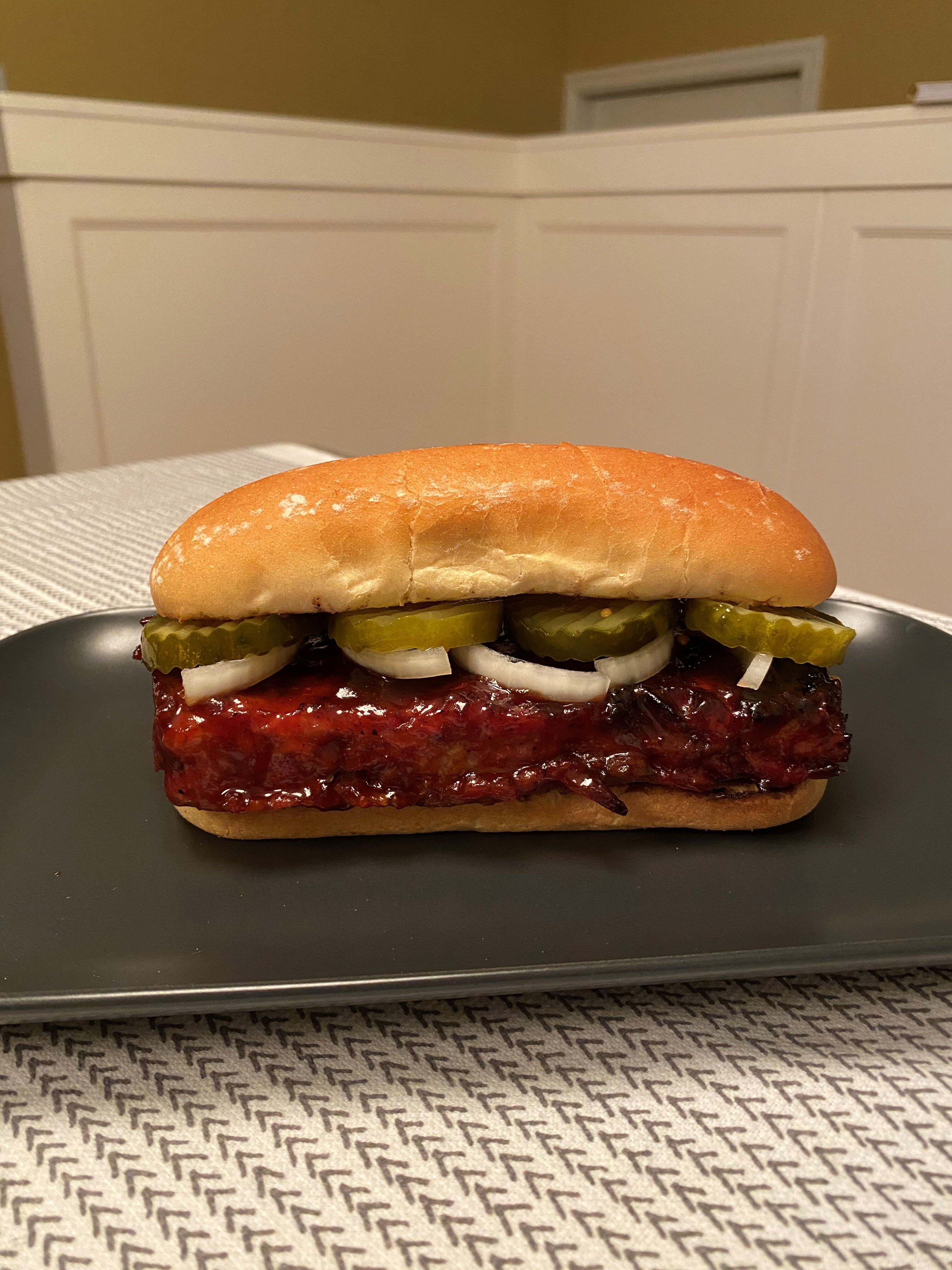 McRib  – Double Smoked Boneless Rib Sandwich