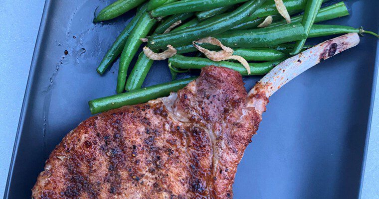 Grilled Pork Chop Tips